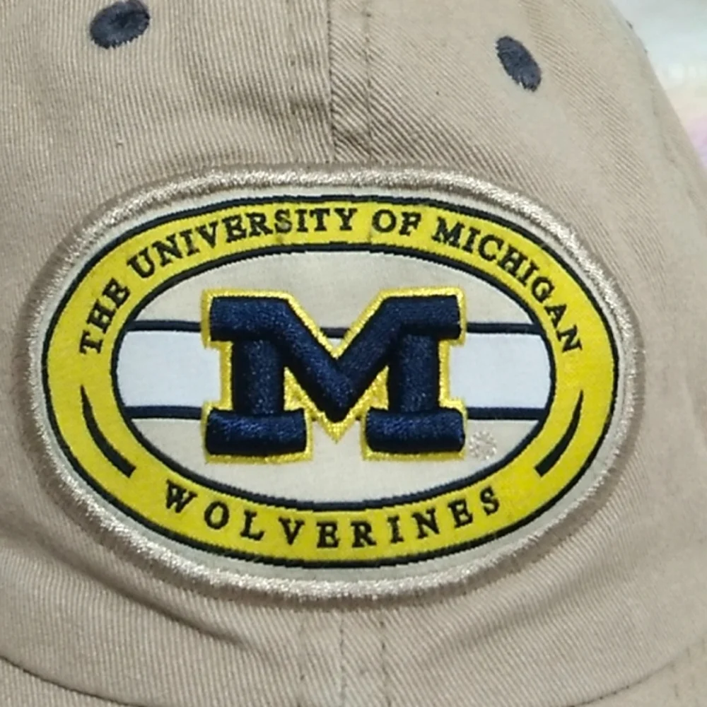 Vintage The University Of Michigan Wolverines Adjustable Back Hat UNISEX